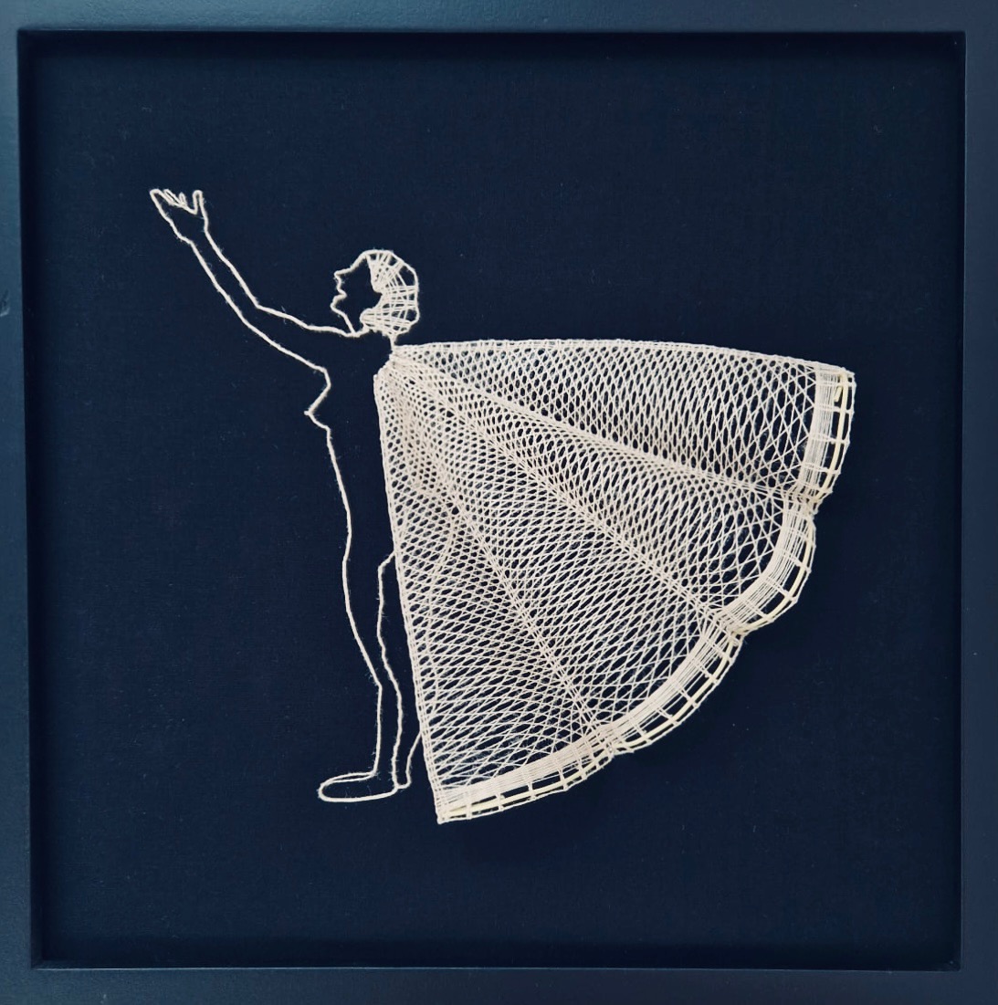 Dagmar Beckel Machyčková. Discovering Desires. 2024. Cotton. 30 x 30 cm (framed).